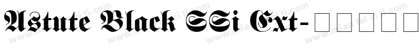 Astute Black SSi Ext字体转换